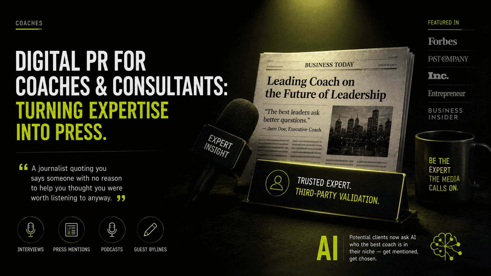 Digital PR for coaches and consultants: turning expertise into press